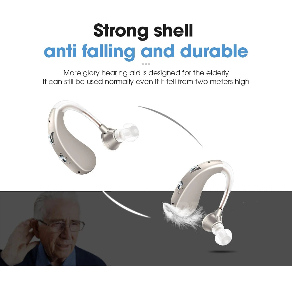 Digital Hearing Aids for Deafness Rechargeable Hearing Aid High Power Sound Amplifier For Elderly Behind the Ear Care audifonos