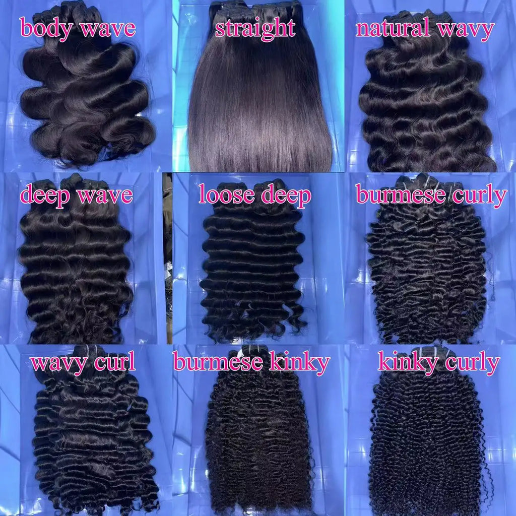 Wholesale 100% Raw Hair Cuticle Aligned Virgin Human Hair Burmese Curly Hair