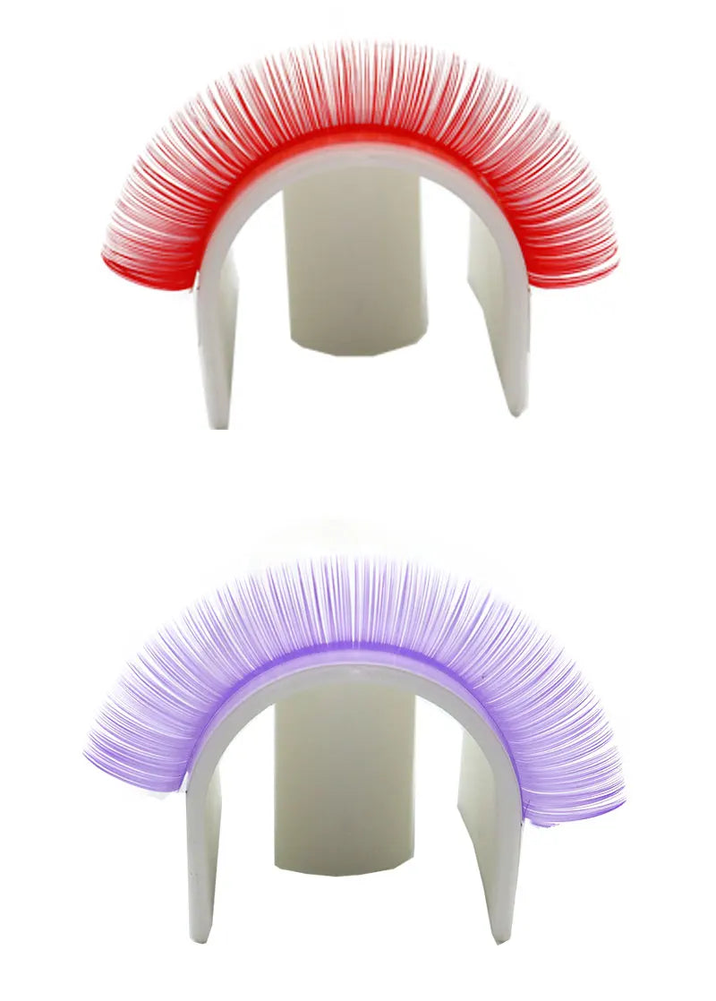 New White Color 8-15 Length Mixed With Natural Softness Extended Professional Grafting False Eyelashes Makeup C/D