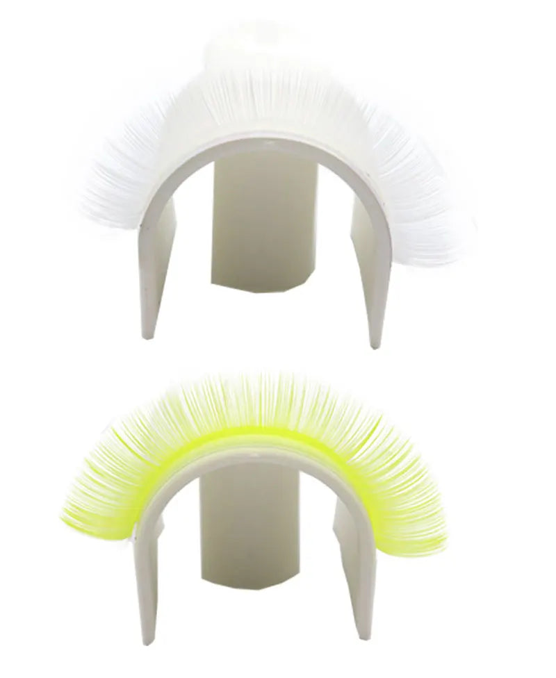 New White Color 8-15 Length Mixed With Natural Softness Extended Professional Grafting False Eyelashes Makeup C/D