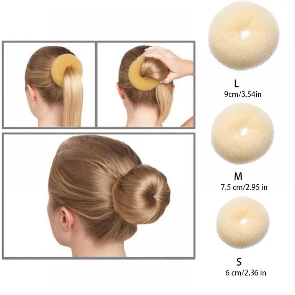 Donut Hair Bun Maker 3Colors Foam Sponge Bun Maker S/M/L Easy Ring Style Bun Hair Styling Tools Accessories For Girls Women