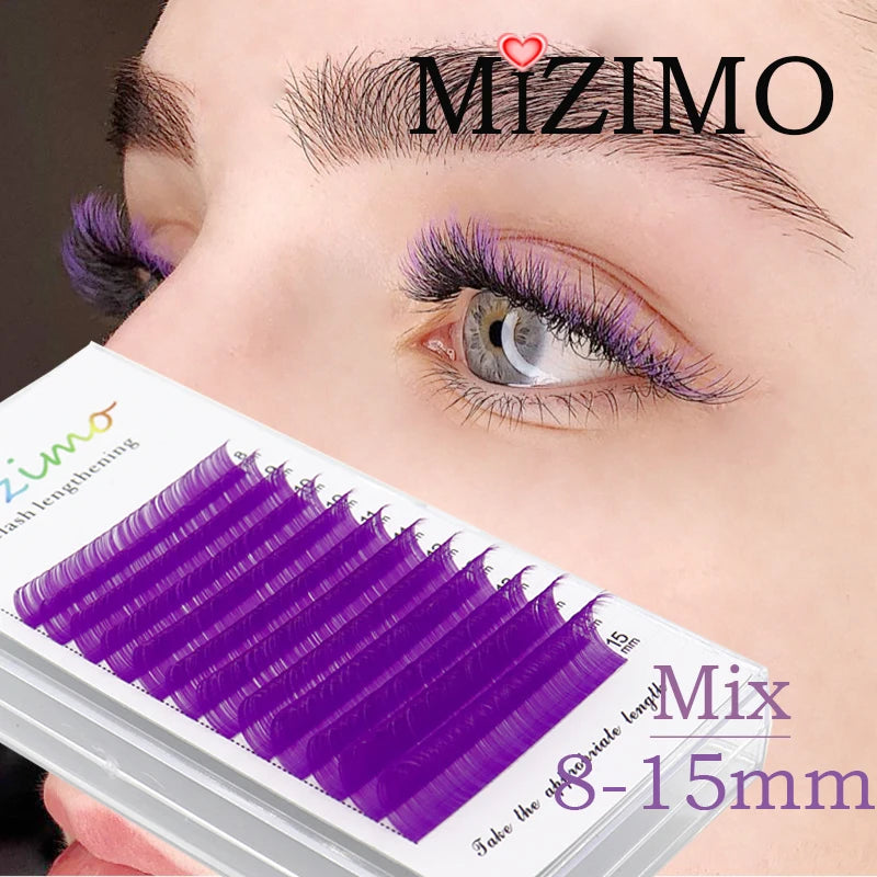 New White Color 8-15 Length Mixed With Natural Softness Extended Professional Grafting False Eyelashes Makeup C/D