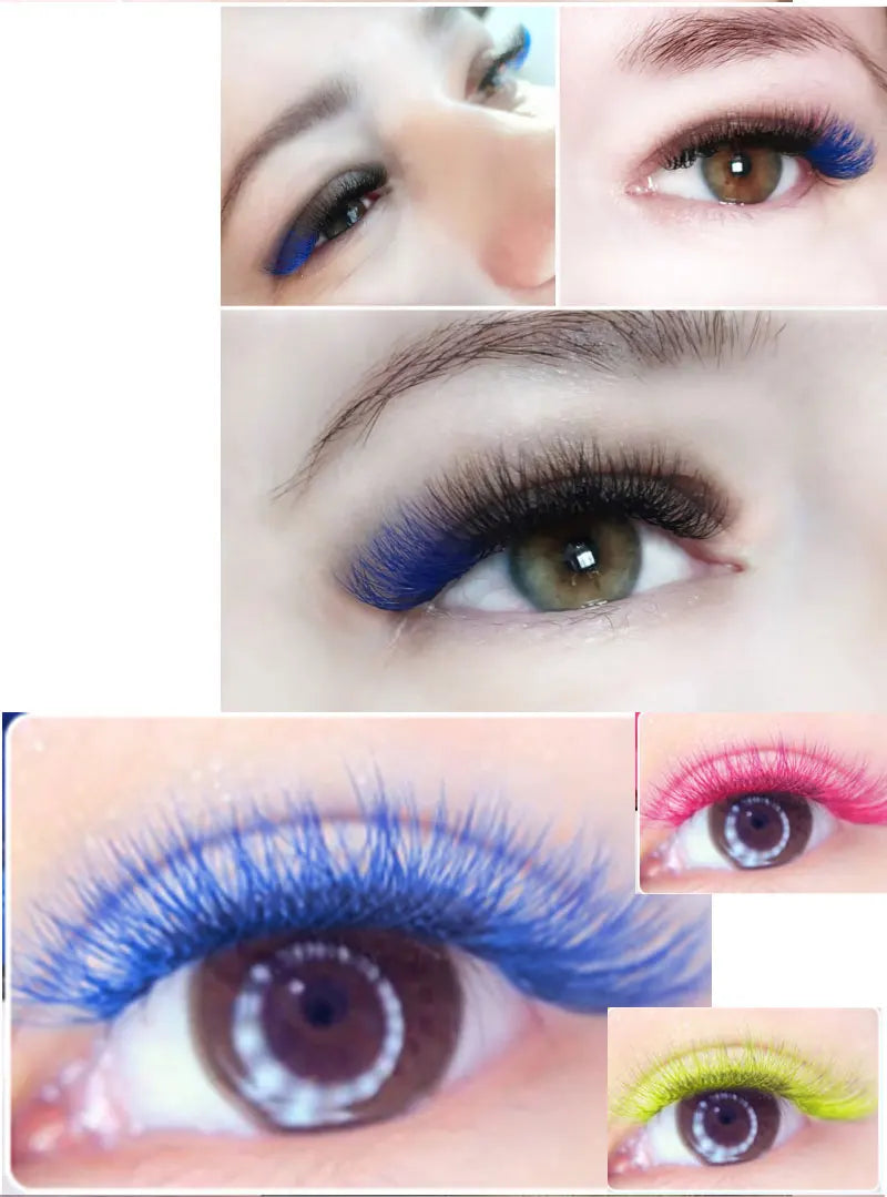 New White Color 8-15 Length Mixed With Natural Softness Extended Professional Grafting False Eyelashes Makeup C/D