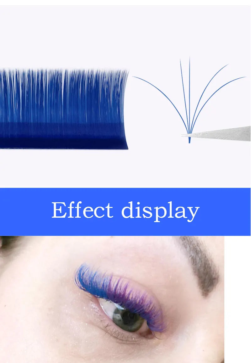 New White Color 8-15 Length Mixed With Natural Softness Extended Professional Grafting False Eyelashes Makeup C/D