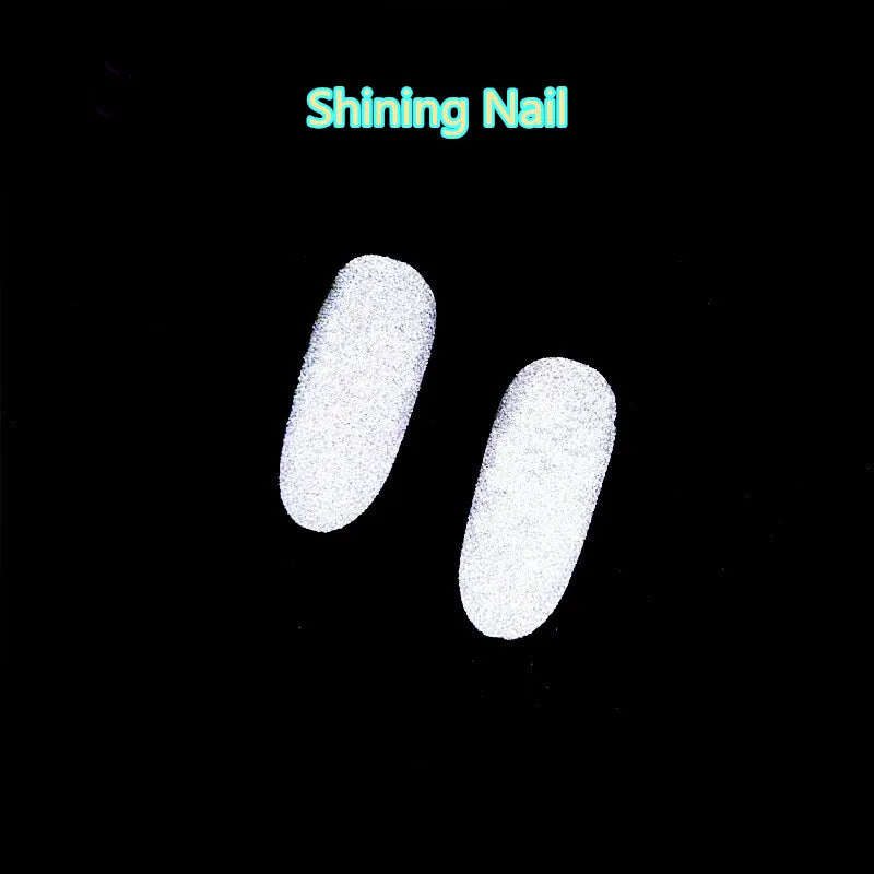 1 PC Shining Magic Grey White Reflective Nail Powder Decoration Manicure Disco Nail Glitter Dipping Powder Shimmer Pigment