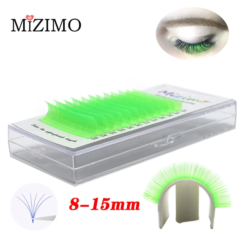 New White Color 8-15 Length Mixed With Natural Softness Extended Professional Grafting False Eyelashes Makeup C/D