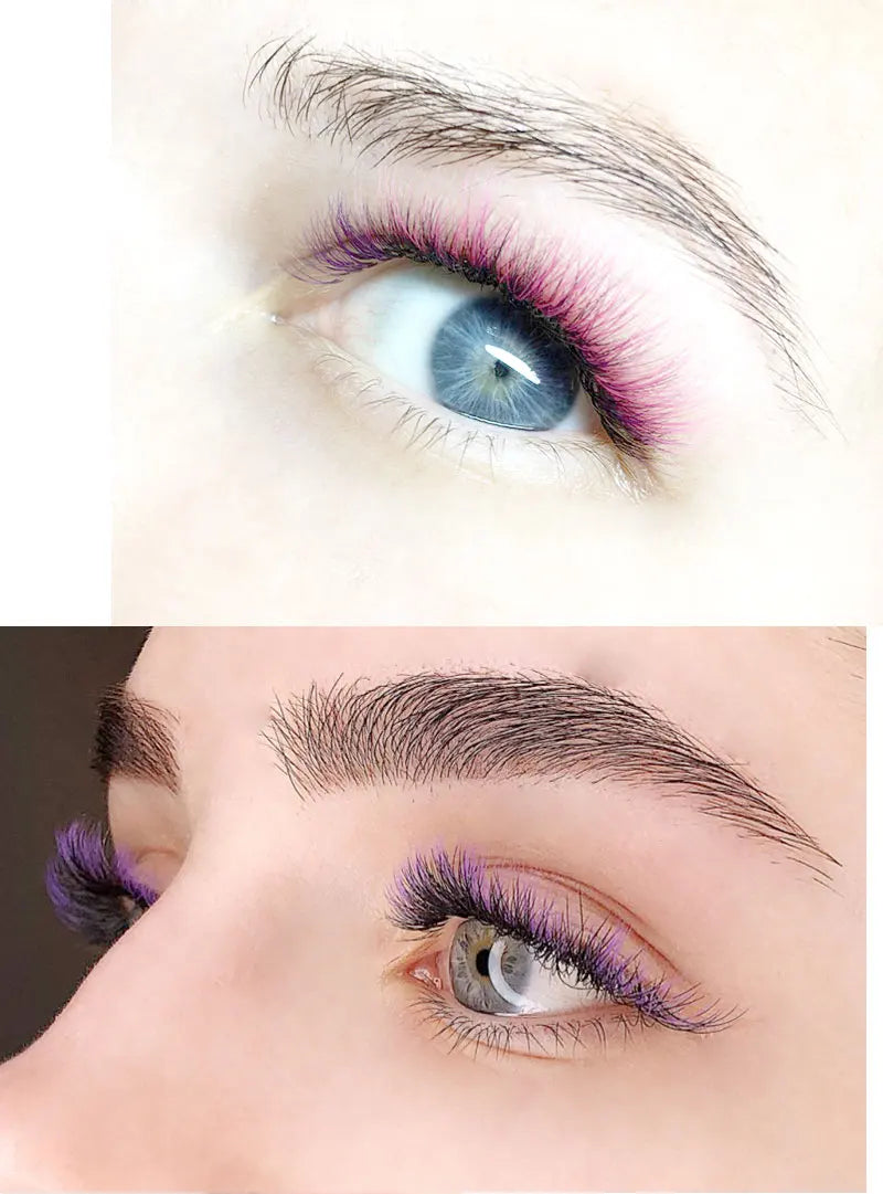 New White Color 8-15 Length Mixed With Natural Softness Extended Professional Grafting False Eyelashes Makeup C/D