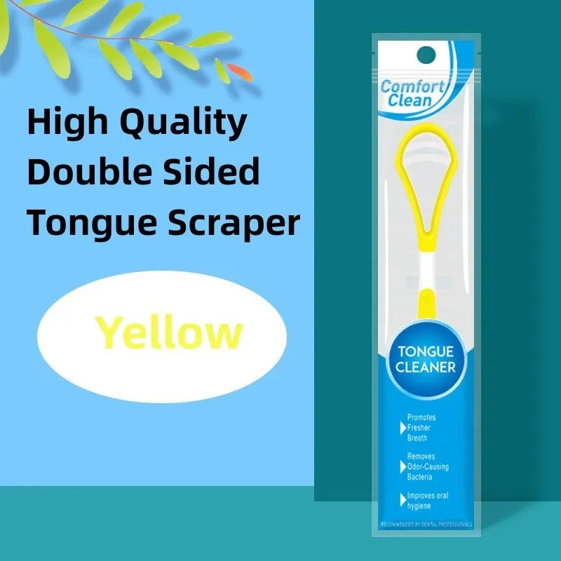 Tongue coating brush tongue scraper, cleaner cleaning brush, care toothbrush double-sided tongue scraper, 1 PCS