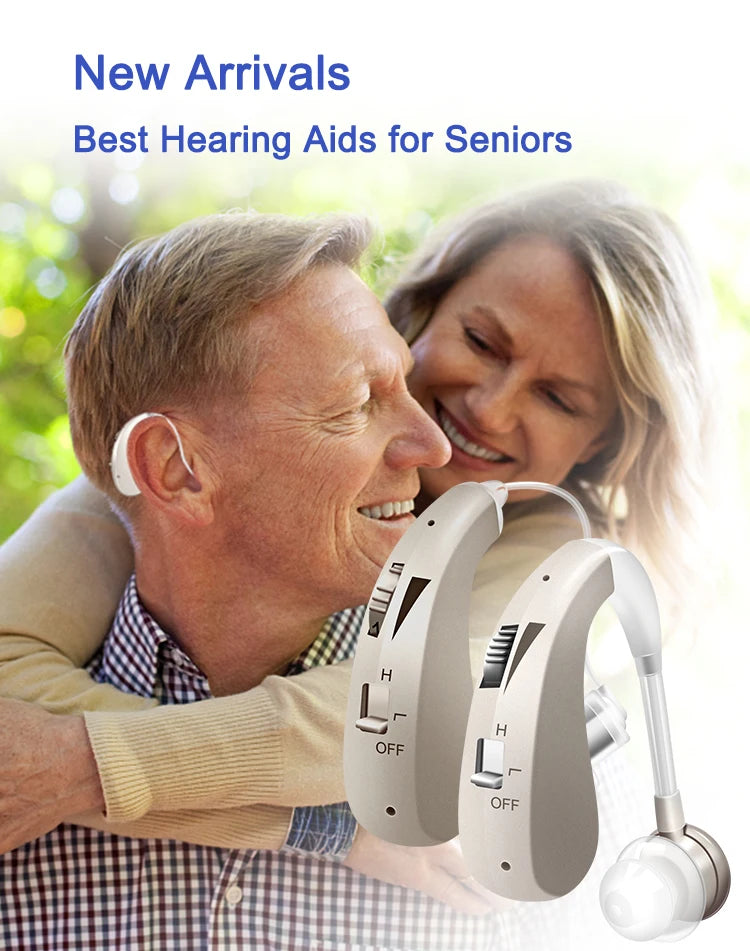 Digital Hearing Aids for Deafness Rechargeable Hearing Aid High Power Sound Amplifier For Elderly Behind the Ear Care audifonos