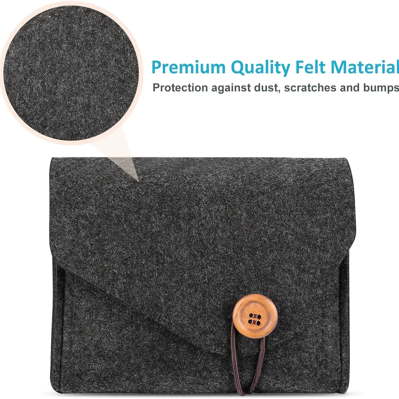Portable Felt Storage Bag Outdoor Travel Digital Cable Electronics Accessories Organizer Charge Earphone Makeup Storage Pouches