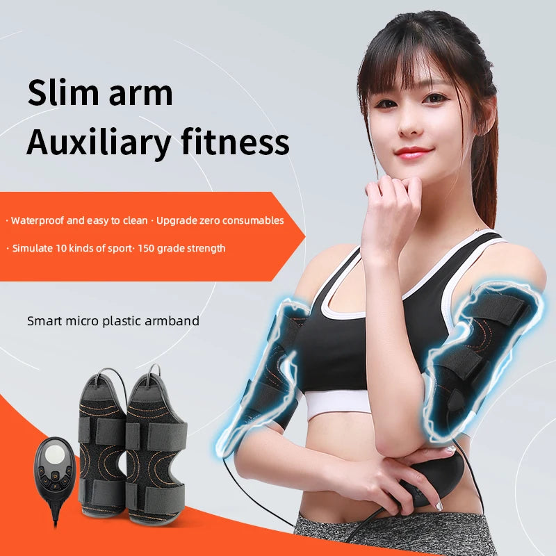 Elektrischer Muskelstimulator Bauchmuskel-Toning-Gürtel, Fitnessstudio Sport Gewichtsverlust Bodyshaper Vibrator Arm Bauch Taille Massagegerät EMS Armtrainer
