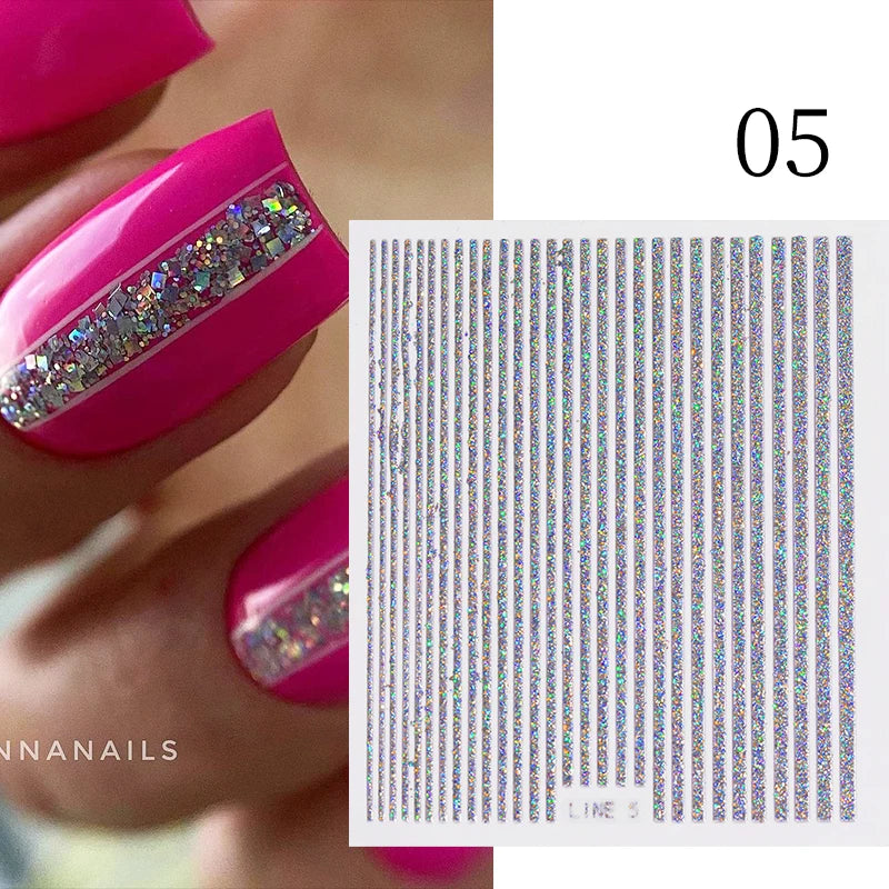 3D Nail Sticker Bowknot Long Silk Ribbon Flower Self-Adhesive Sliders Nail Art Decoration Decals DIY Manicure Accesories New