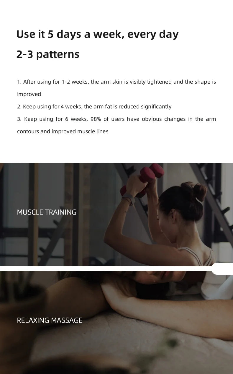Elektrischer Muskelstimulator Bauchmuskel-Toning-Gürtel, Fitnessstudio Sport Gewichtsverlust Bodyshaper Vibrator Arm Bauch Taille Massagegerät EMS Armtrainer