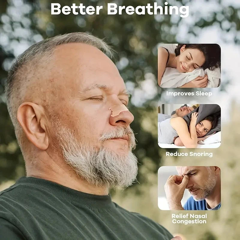 Breath Nasal Strips Anti Snoring Nose Patch Extra Strength Pads Better Breathing Non-Invasive Easier Breath Sleep Aid Decive