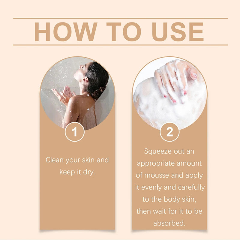 Summer Tanning Body Mousse 100ml Sun-promoting + Moisturizing Bronze Glossy Skin 0 Uv Damage Natural Tanning Wheat Skin Cream
