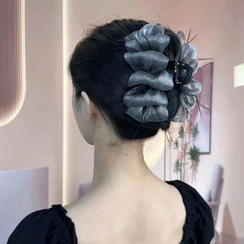 Netzschleife Haarspange Damen Mädchen Süß Elegant Schwarz Große Haarspange Einkaufen Hochzeit Alltag Haarklammern Mode Haarschmuck