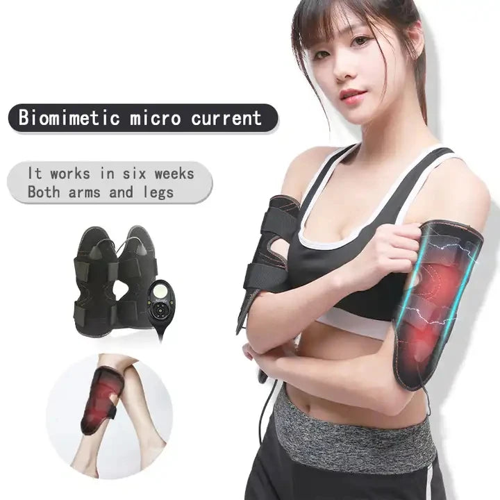Elektrischer Muskelstimulator Bauchmuskel-Toning-Gürtel, Fitnessstudio Sport Gewichtsverlust Bodyshaper Vibrator Arm Bauch Taille Massagegerät EMS Armtrainer