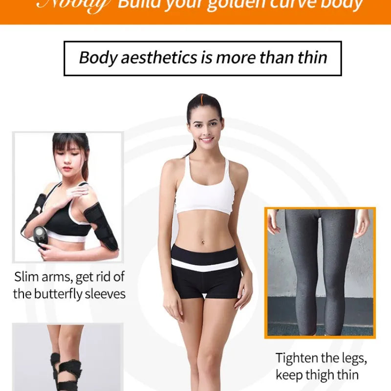 Elektrischer Muskelstimulator Bauchmuskel-Toning-Gürtel, Fitnessstudio Sport Gewichtsverlust Bodyshaper Vibrator Arm Bauch Taille Massagegerät EMS Armtrainer