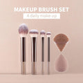 12pcs Professional Makeup Brush Set Incl. Eyeshadow, Powder, Blush Brushes, 2pcs Makeup Sponges, 1pc Powder Puff, Complete Trave