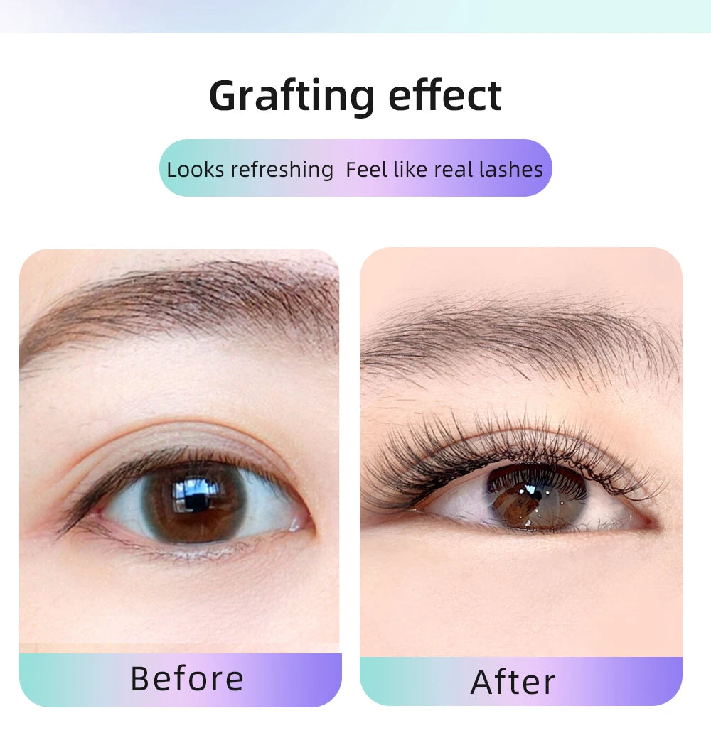 Yelix 2D Y-Form Wimpernverlängerung Handgewebt Premium B C D L M Natürliche Einzelspitze Wimpern Zubehör Make-up Mesh-Netz Cross Lash