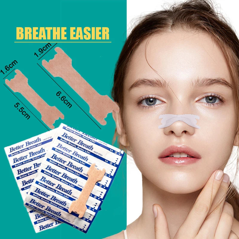 Breath Nasal Strips Anti Snoring Nose Patch Extra Strength Pads Better Breathing Non-Invasive Easier Breath Sleep Aid Decive