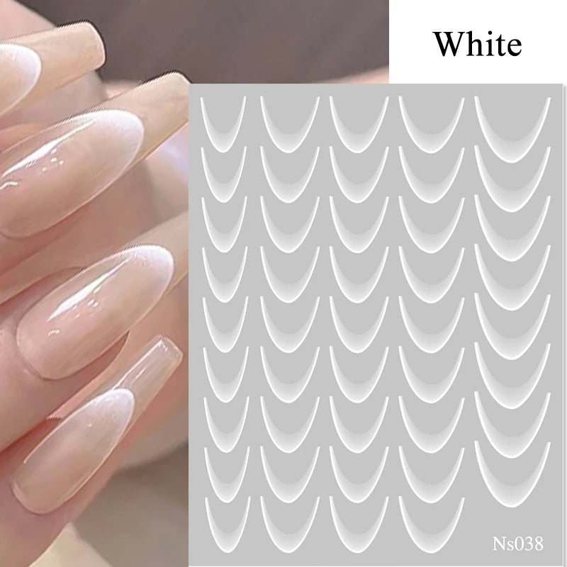 3D Nail Sticker Bowknot Long Silk Ribbon Flower Self-Adhesive Sliders Nail Art Decoration Decals DIY Manicure Accesories New
