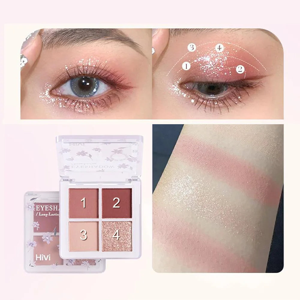 8-teiliges Beauty-Set mit Lippenstift, Concealer, Lidschatten, Augenbrauen und Rouge