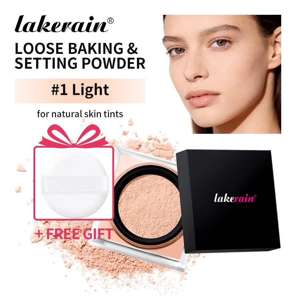 Loses Puder Make-up Loose Baking & Setting Puder Matt Wasserdicht Lang anhaltend Ölkontrolle 4 Farben Loses Puder Make-up Kosmetik