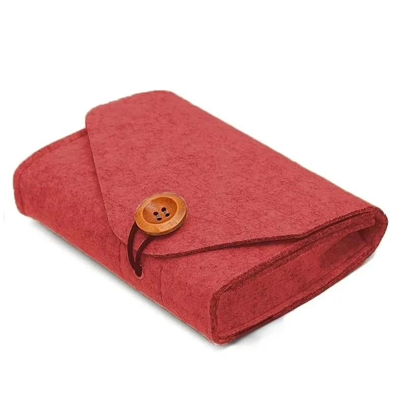 Portable Felt Storage Bag Outdoor Travel Digital Cable Electronics Accessories Organizer Charge Earphone Makeup Storage Pouches