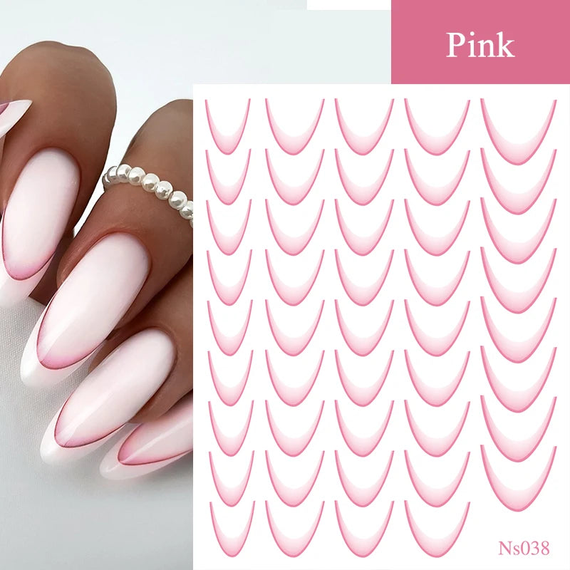 3D Nail Sticker Bowknot Long Silk Ribbon Flower Self-Adhesive Sliders Nail Art Decoration Decals DIY Manicure Accesories New