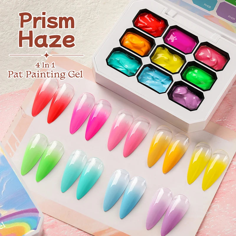 UR SUGAR 2Pcs 9-colors New Popular Color Patting Gel Gradient Color Semi Permanent Painting UV&LED Gel Nail Art Creation Varnish