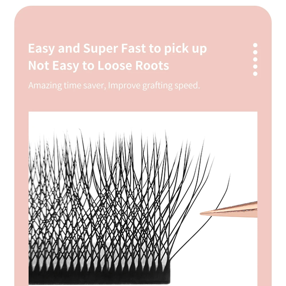 DIYDAY 5D W-Shaped Lashes Extension W Volume Bloom 5D Eyelashes Super Soft Lithe Natural Full Dense Eye Lash Extension Makeup