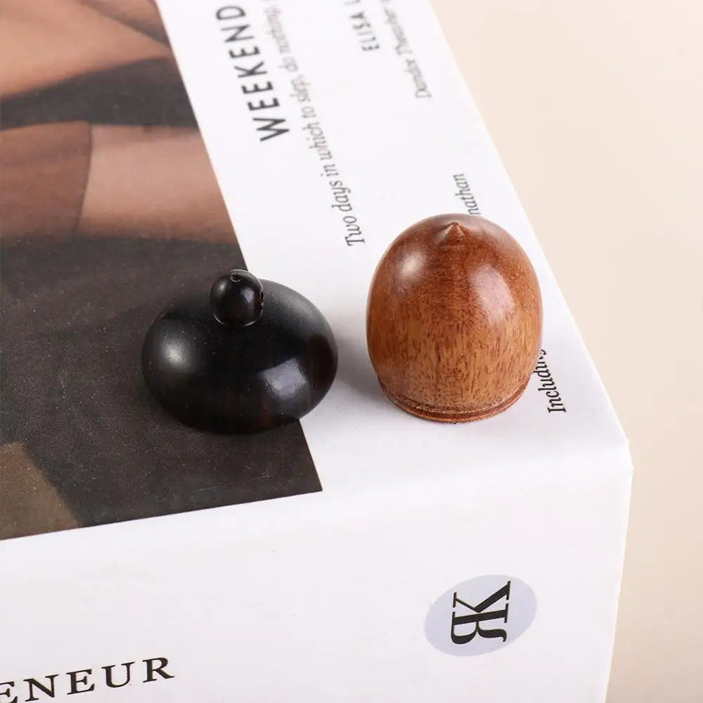 Portable Acorn Shape Outdoor Sandalwood Capsules Organizer Granule Storage Box Travel Pill Case Wooden Pill Box