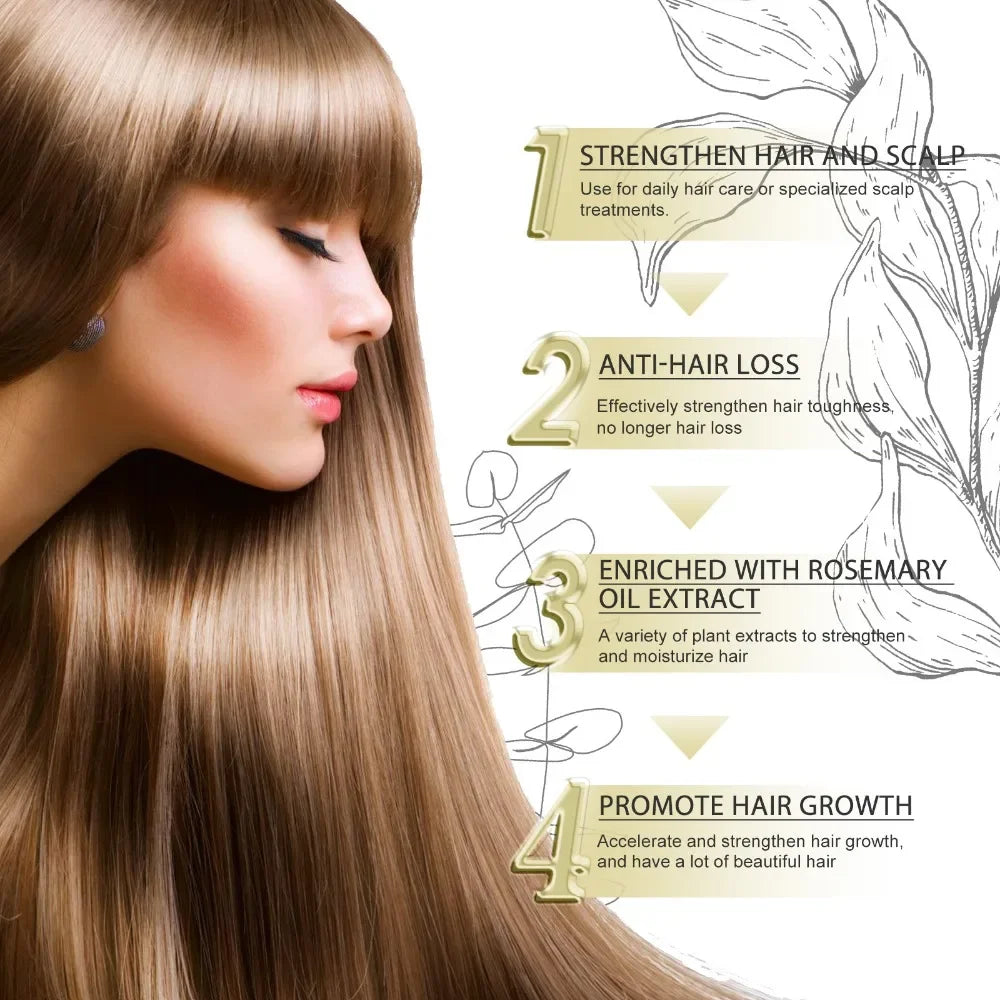 Rosmarin dichtes Haar ätherisches Öl Veganic Lavendel repariert Haarschäden, verhindert Haarausfall, glättet die Haare, nährt die Haarpflegeöl 60ml