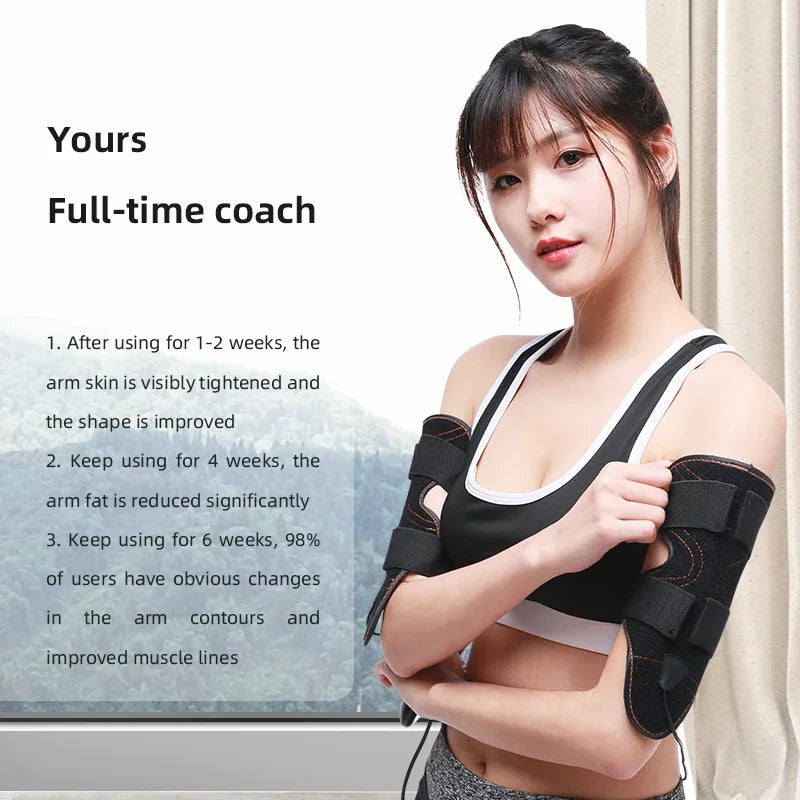 Elektrischer Muskelstimulator Bauchmuskel-Toning-Gürtel, Fitnessstudio Sport Gewichtsverlust Bodyshaper Vibrator Arm Bauch Taille Massagegerät EMS Armtrainer