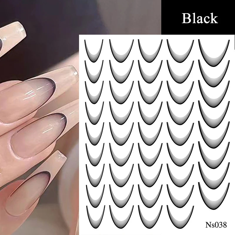 3D Nail Sticker Bowknot Long Silk Ribbon Flower Self-Adhesive Sliders Nail Art Decoration Decals DIY Manicure Accesories New