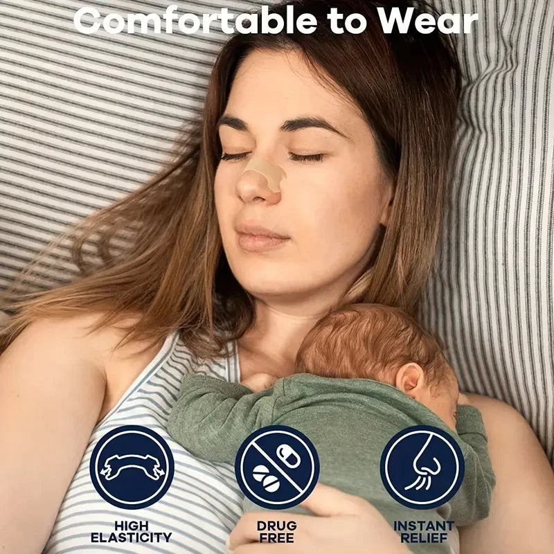 Breath Nasal Strips Anti Snoring Nose Patch Extra Strength Pads Better Breathing Non-Invasive Easier Breath Sleep Aid Decive