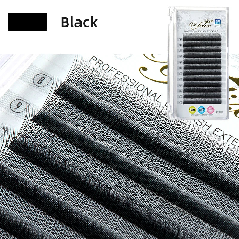 Yelix 2D Y-Form Wimpernverlängerung Handgewebt Premium B C D L M Natürliche Einzelspitze Wimpern Zubehör Make-up Mesh-Netz Cross Lash
