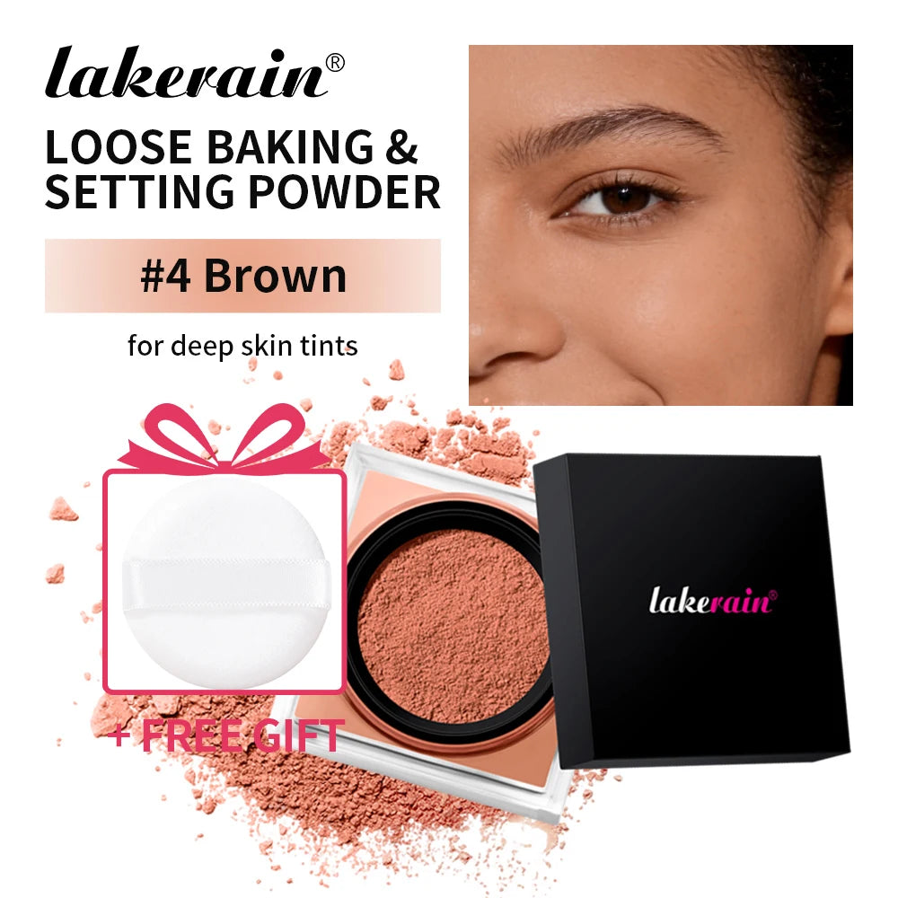 Loses Puder Make-up Loose Baking & Setting Puder Matt Wasserdicht Lang anhaltend Ölkontrolle 4 Farben Loses Puder Make-up Kosmetik