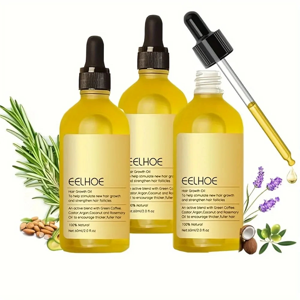 Rosmarin dichtes Haar ätherisches Öl Veganic Lavendel repariert Haarschäden, verhindert Haarausfall, glättet die Haare, nährt die Haarpflegeöl 60ml