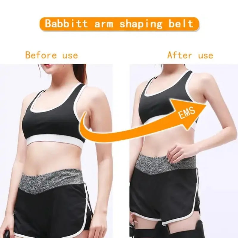 Elektrischer Muskelstimulator Bauchmuskel-Toning-Gürtel, Fitnessstudio Sport Gewichtsverlust Bodyshaper Vibrator Arm Bauch Taille Massagegerät EMS Armtrainer