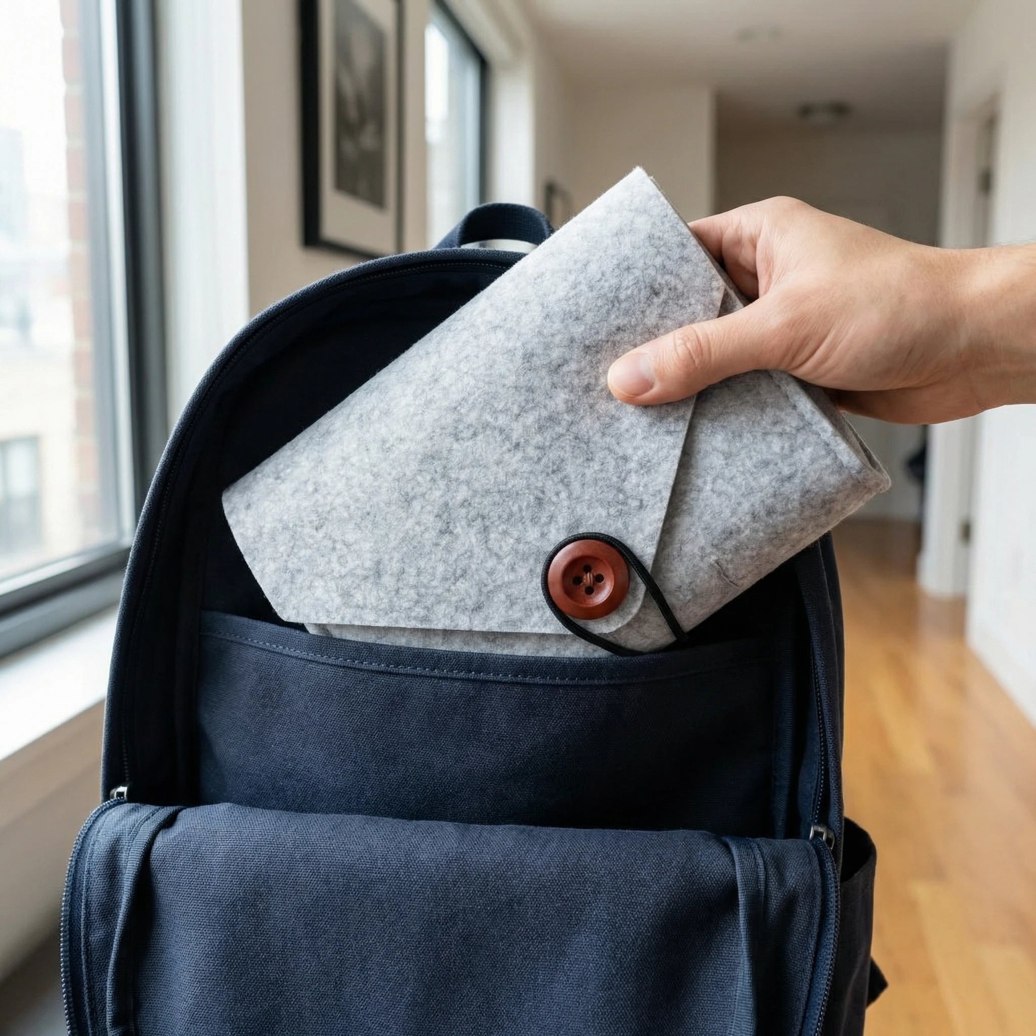 Portable Felt Storage Bag Outdoor Travel Digital Cable Electronics Accessories Organizer Charge Earphone Makeup Storage Pouches