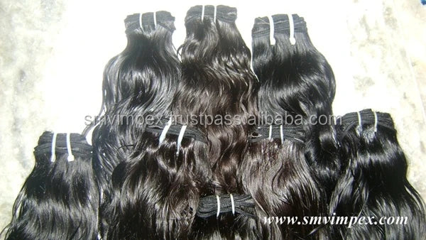 100% Unprocessed Natural Human Hair.india Best Hot 6A Hair Waft